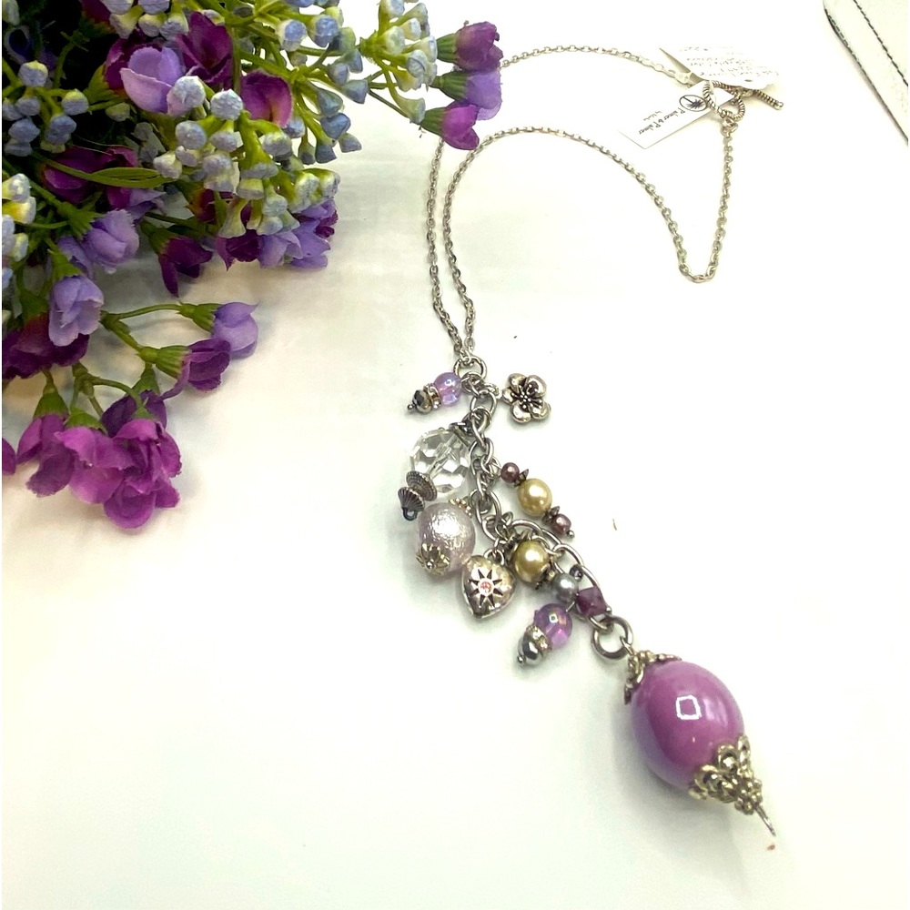 Silver & Lavender Necklace